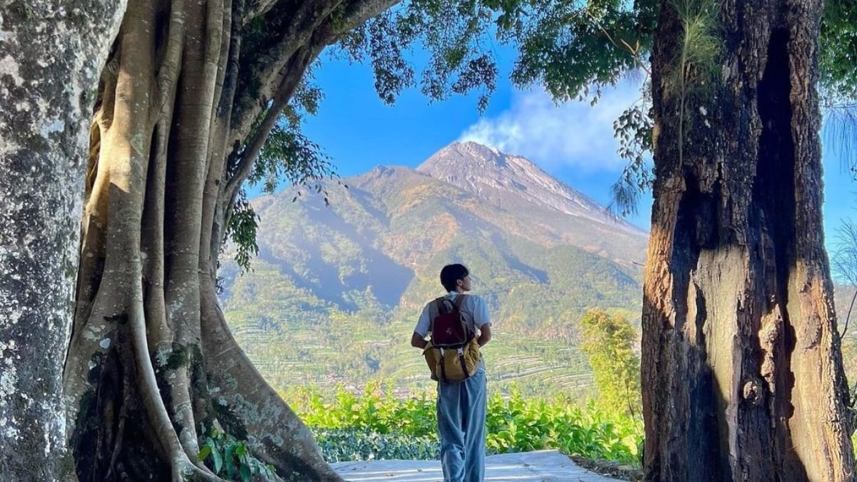 Objek Wisata Bukit Cilenguk Di Boyolali, Hanya Bayar Parkir Aja Bisa Lihat Indahnya Gunung Merapi Dengan Jelas