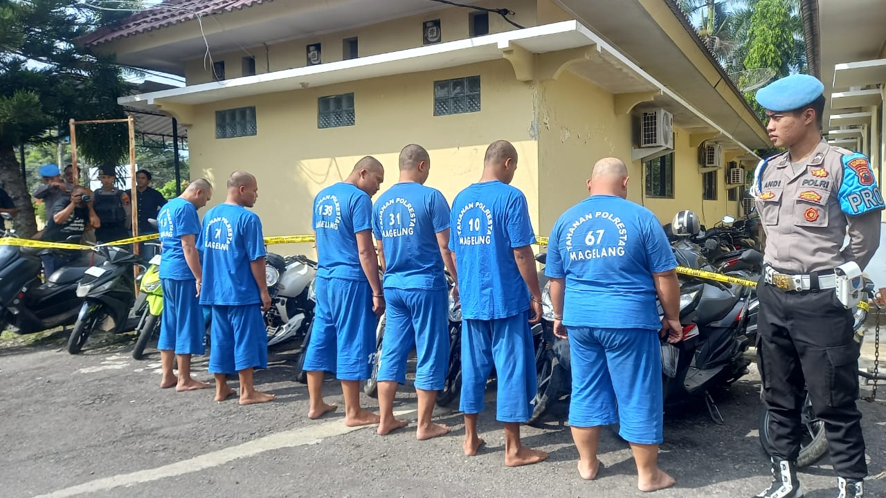 6 Debt Collector Rampas Motor Warga Borobudur Magelang Ditangkap Polisi, 3 Masih Buron