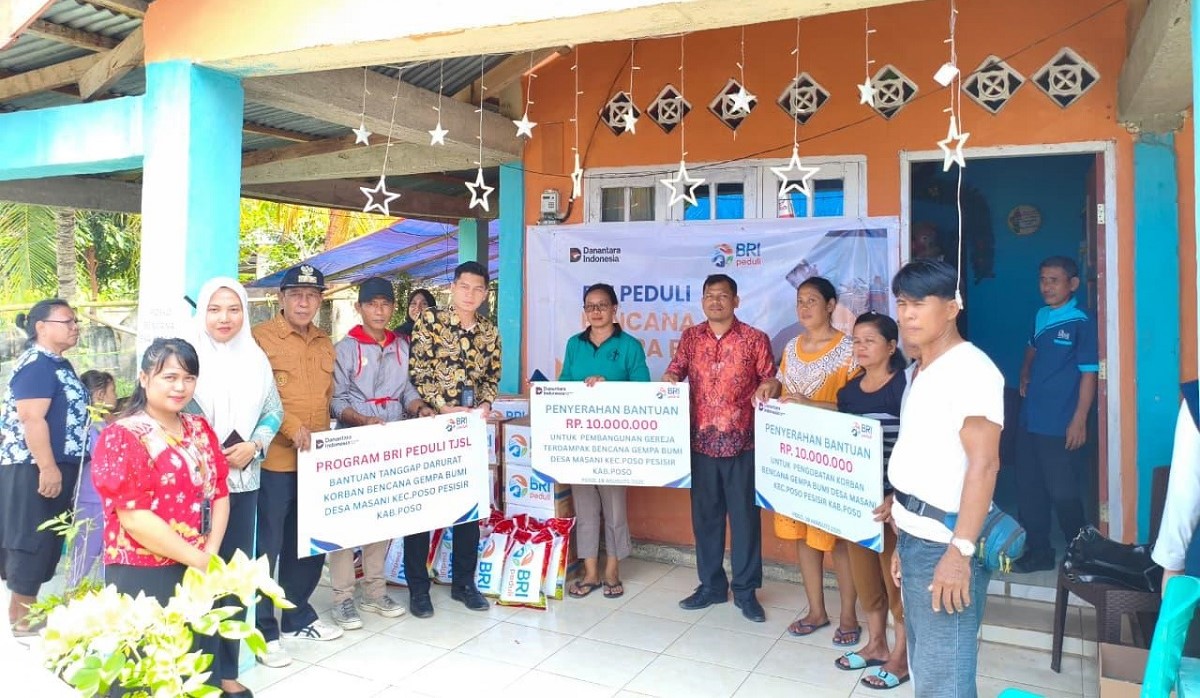 Tanggap Bencana Gempa Poso, BRI Peduli Salurkan Bantuan Bagi Korban Terdampak