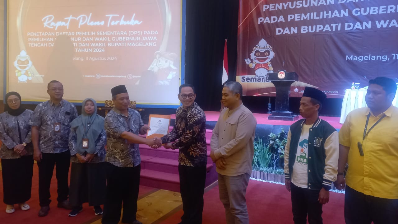 KPU Kabupaten Magelang Tetapkan 1.015.423 Daftar Pemilih Sementara Pilkada 2024