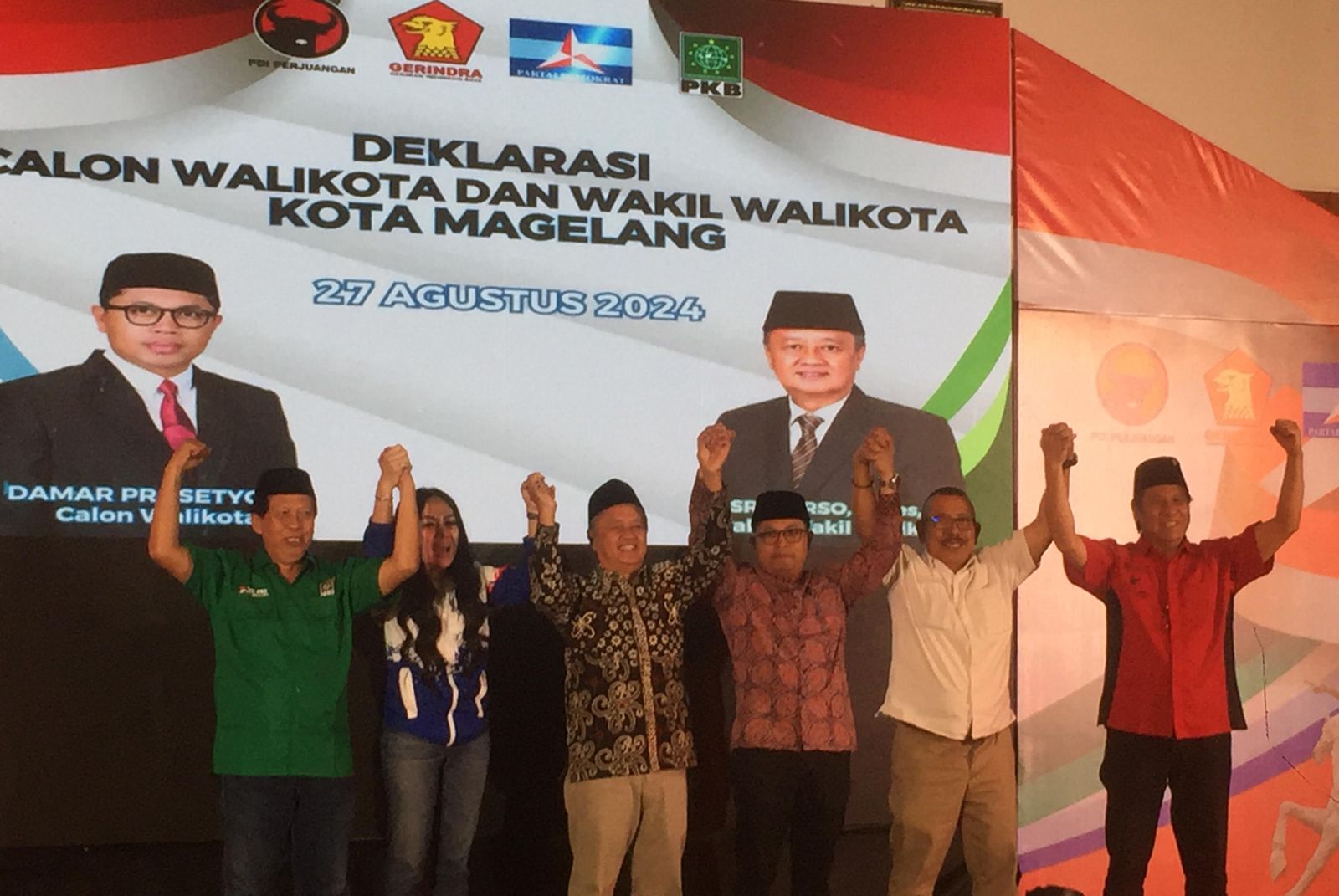 Damar-Sri Harso Diusung 4 Parpol Besar di Kota Magelang