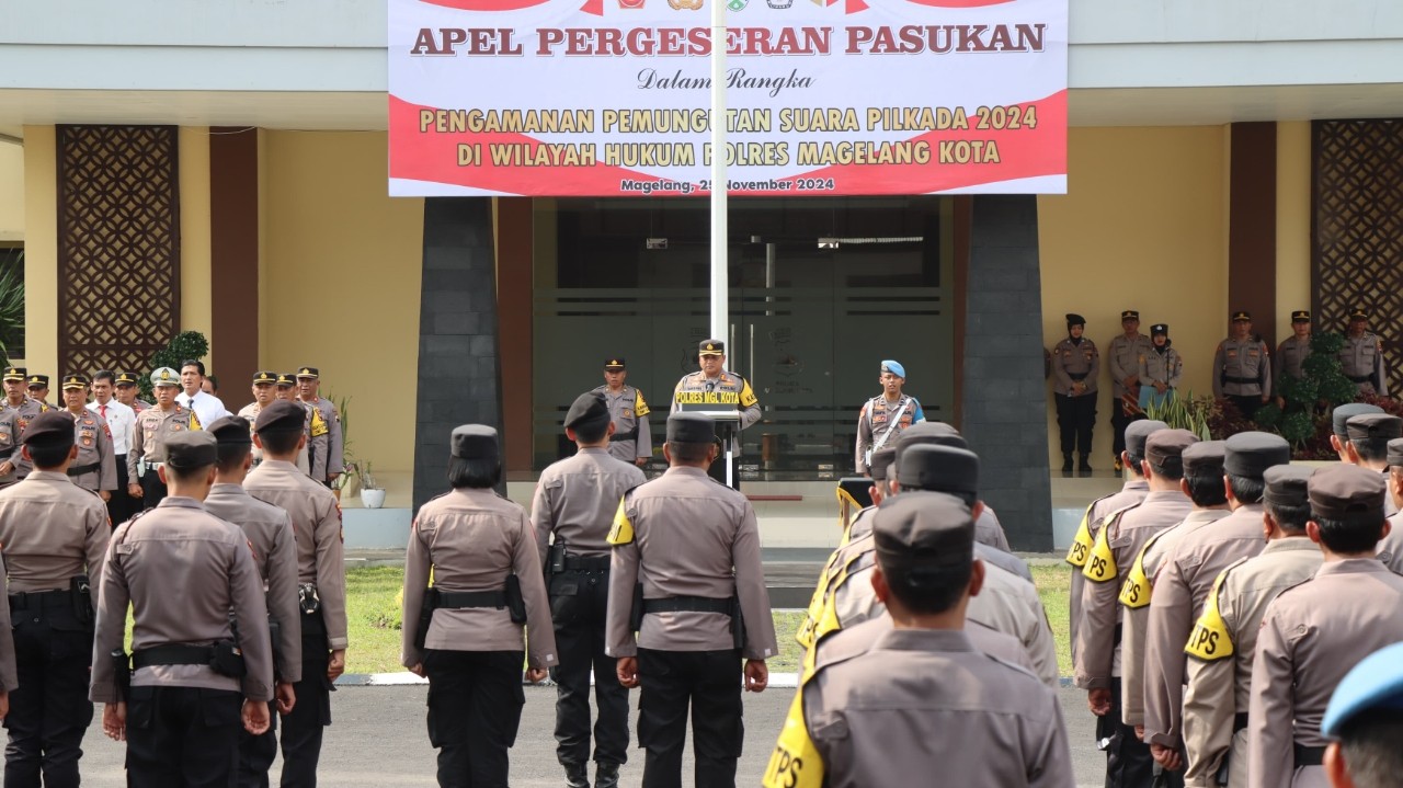 Polres Magelang Kota Terjunkan 340 Personel Jelang Pemungutan dan Penghitungan Suara