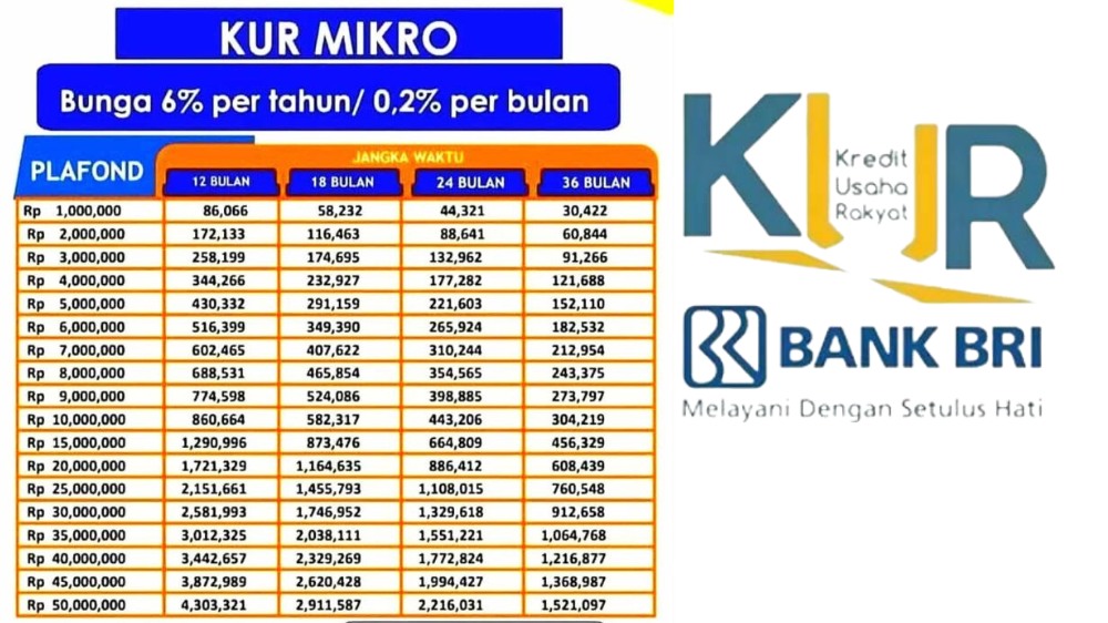 Tabel KUR BRI 2023 dan Syarat Pengajuan Pinjaman Terbaru di Bank BRI