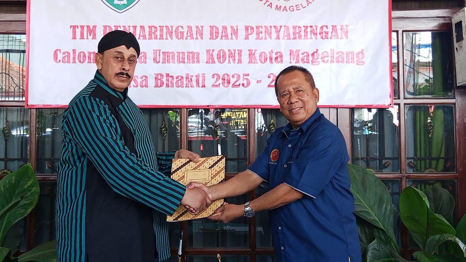 Petahana Ali Sungkar, Jadi Satu-satunya Bakal Calon Ketua KONI Kota Magelang Serahkan Berkas