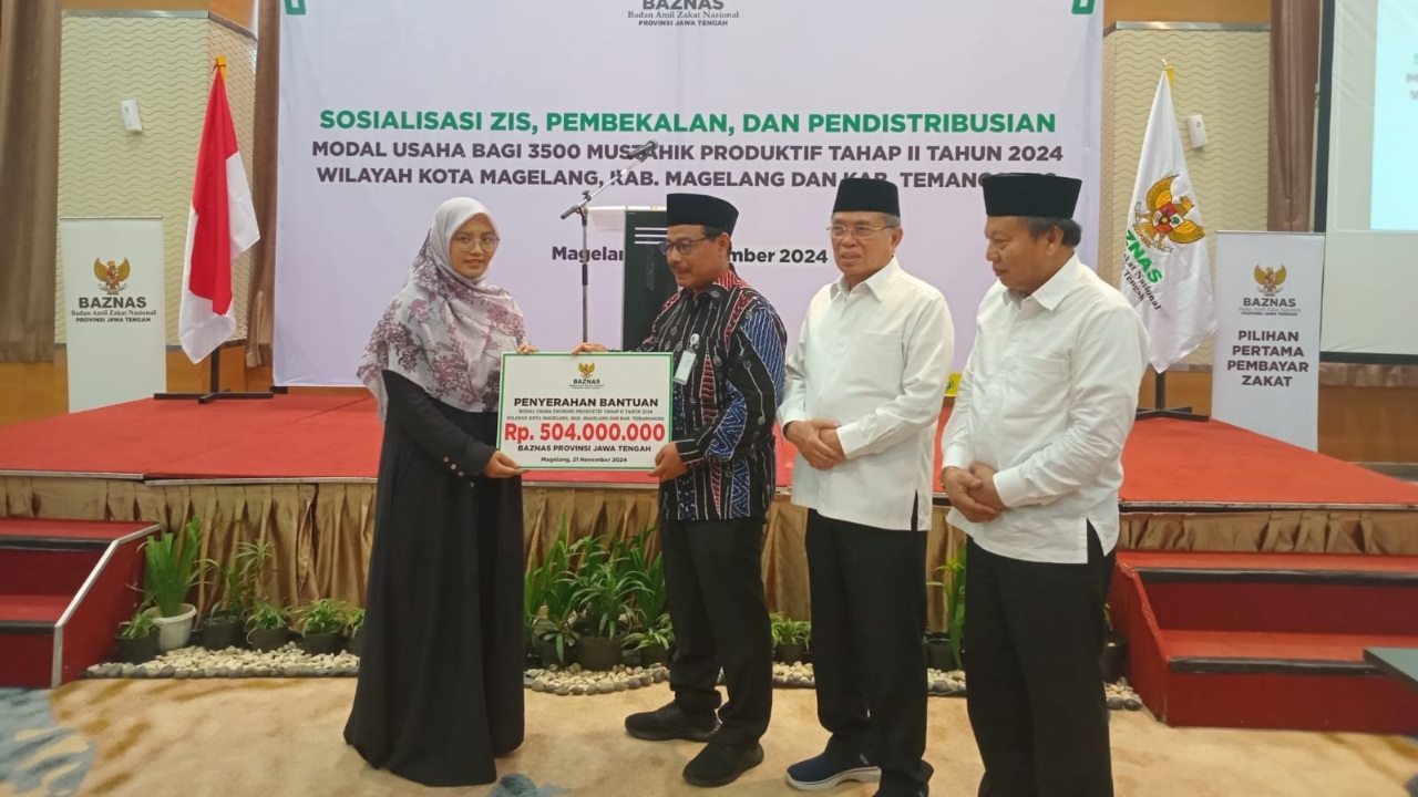 Baznas Beri Bantuan 3.500 Mustahik Produktif di Magelang dan Temanggung