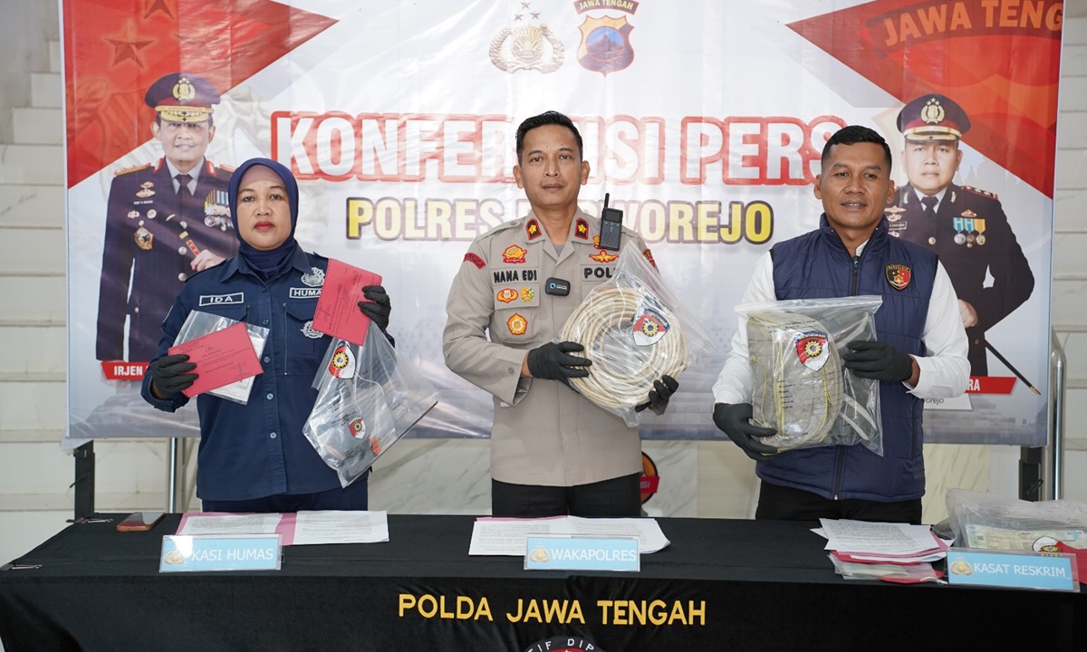 Polres Purworejo Tangkap Pencuri Kabel Penerangan Jalan, Satu Pelaku Masih Buron