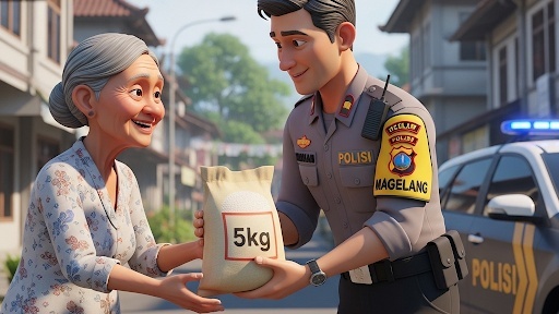 Polresta Magelang Gelar Gerakan Pangan Murah di HUT RI ke-80