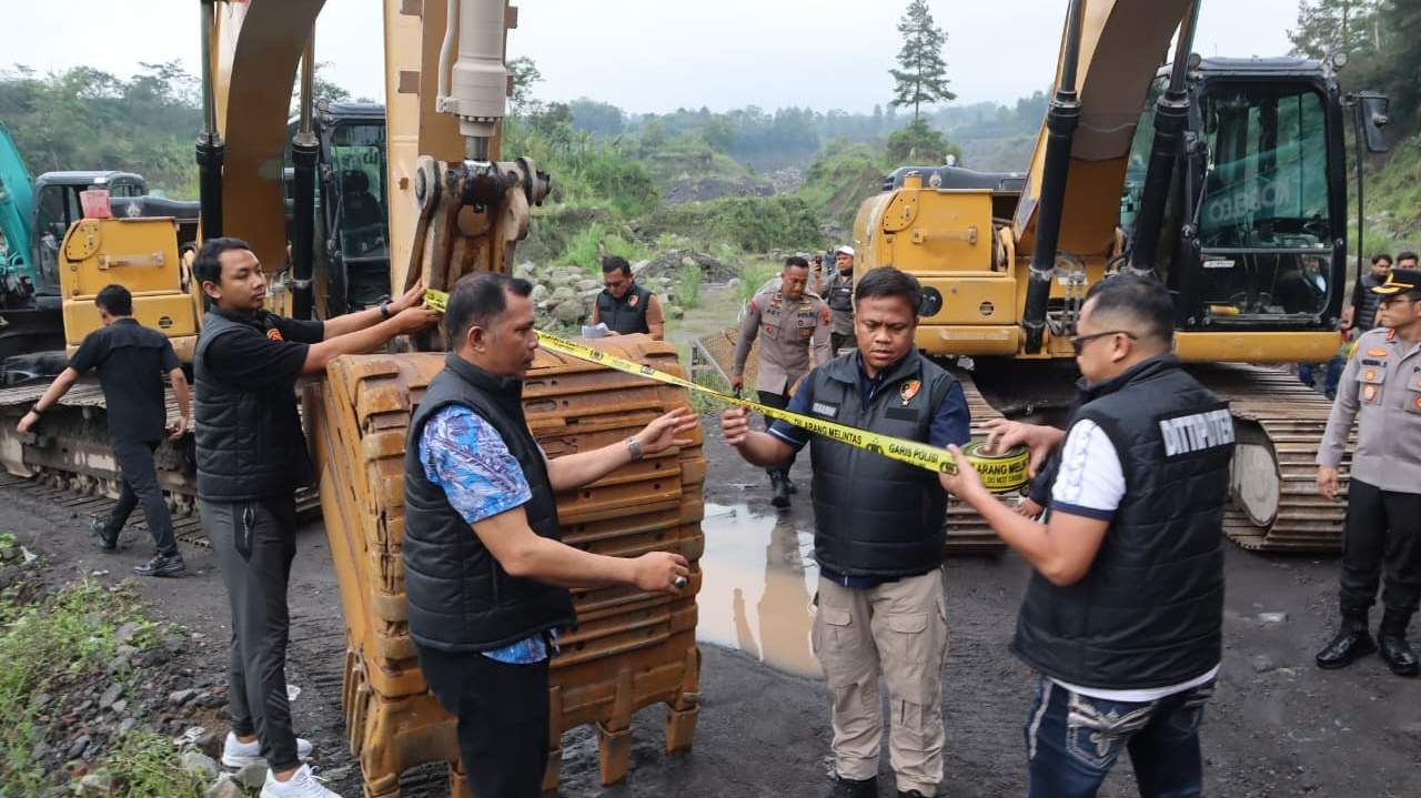 Bareskrim Polri Bongkar 36 Tambang Ilegal di Lereng Gunung Merapi Srumbung Magelang, Transaksi Capai Rp3 T