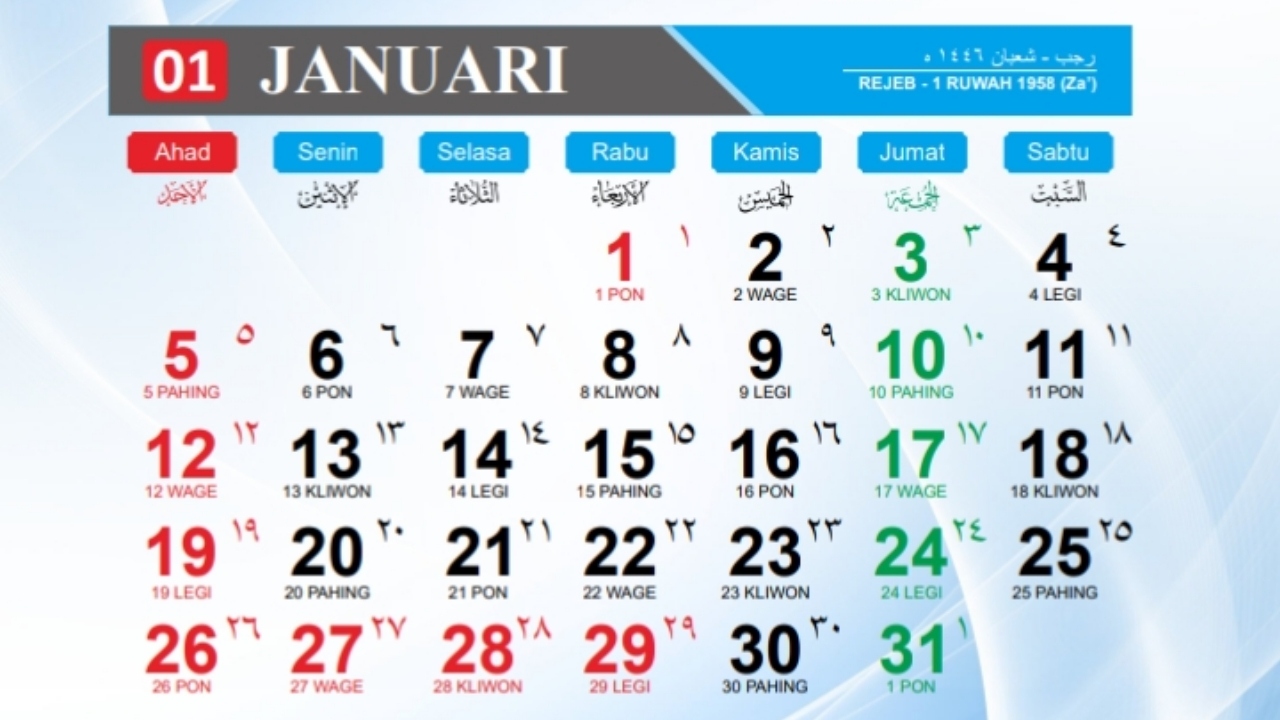 Catat! Daftar Hari Libur Nasional dan Cuti Bersama 2025 Beserta Link Download Kalender Terbaru