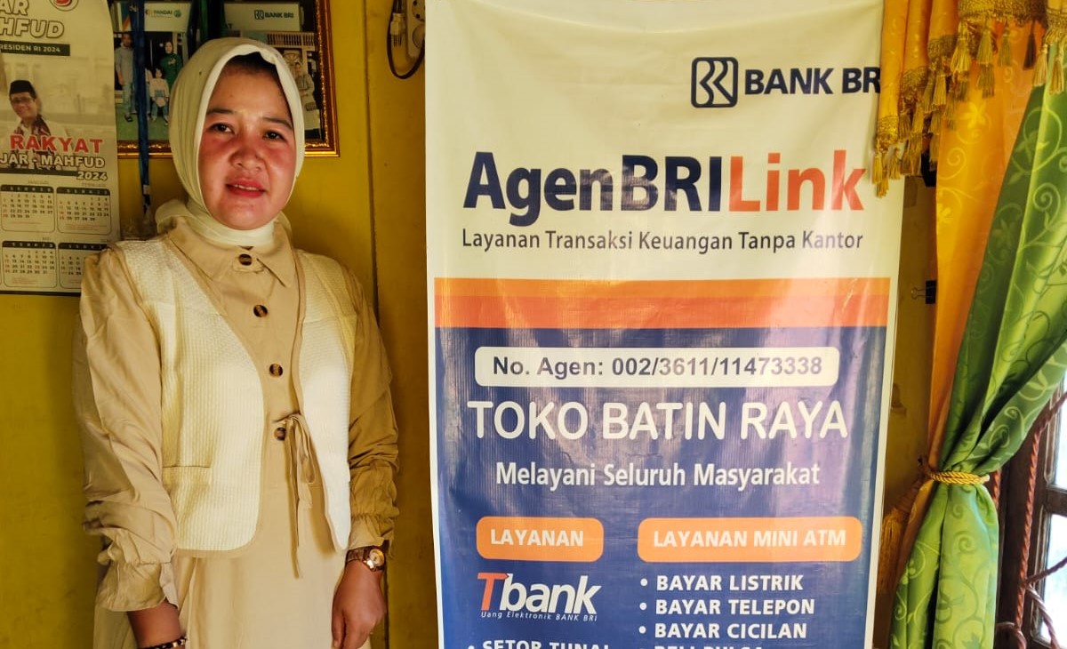 Permudah Tarik Tunai di Desa, BRIlink Batin Raya juga Layani Penarikan Bantuan PKH