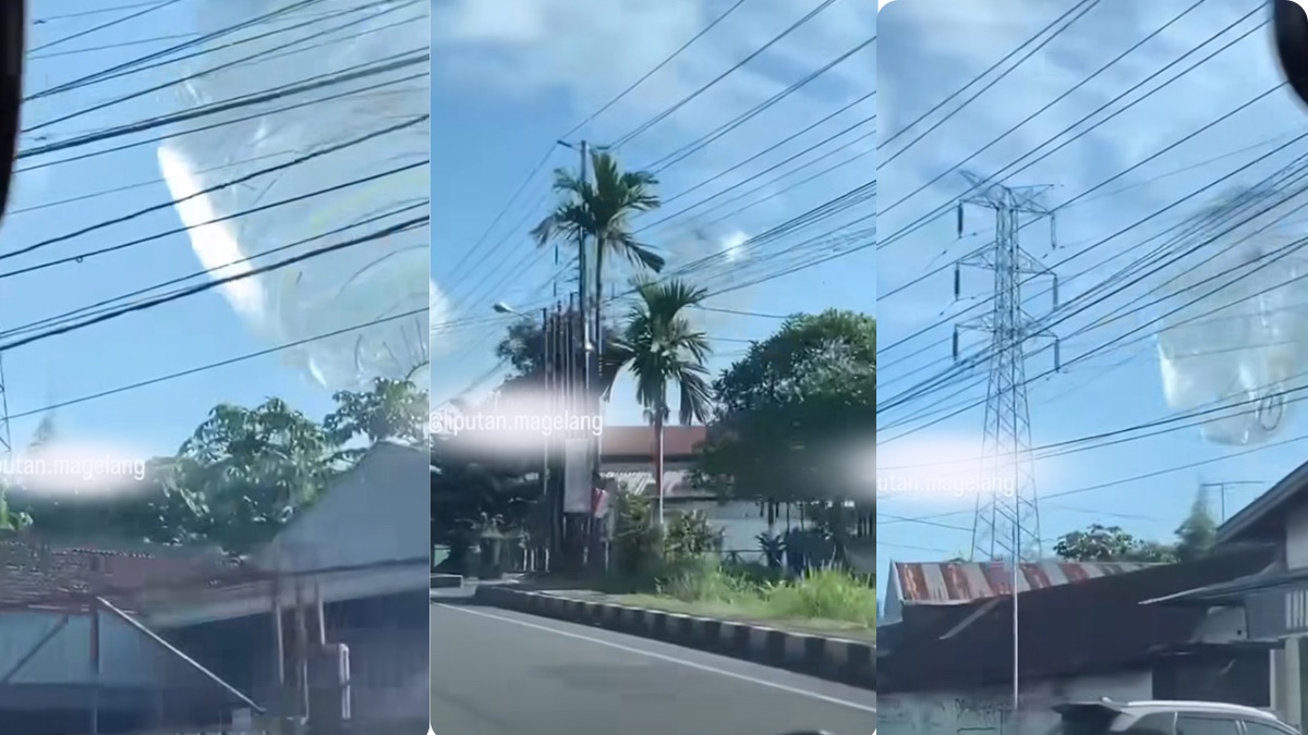 Balon Udara Jatuh di Kota Magelang, Membahayakan Nyaris Serempet Kabel Listrik Bertegangan Tinggi