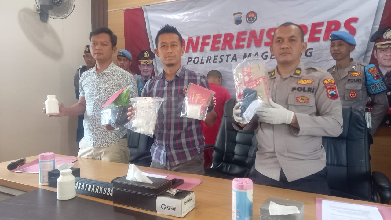 3 Pengedar Narkoba di Kabupaten Magelang Diringkus, Polisi Sita 163 Gram Sabu