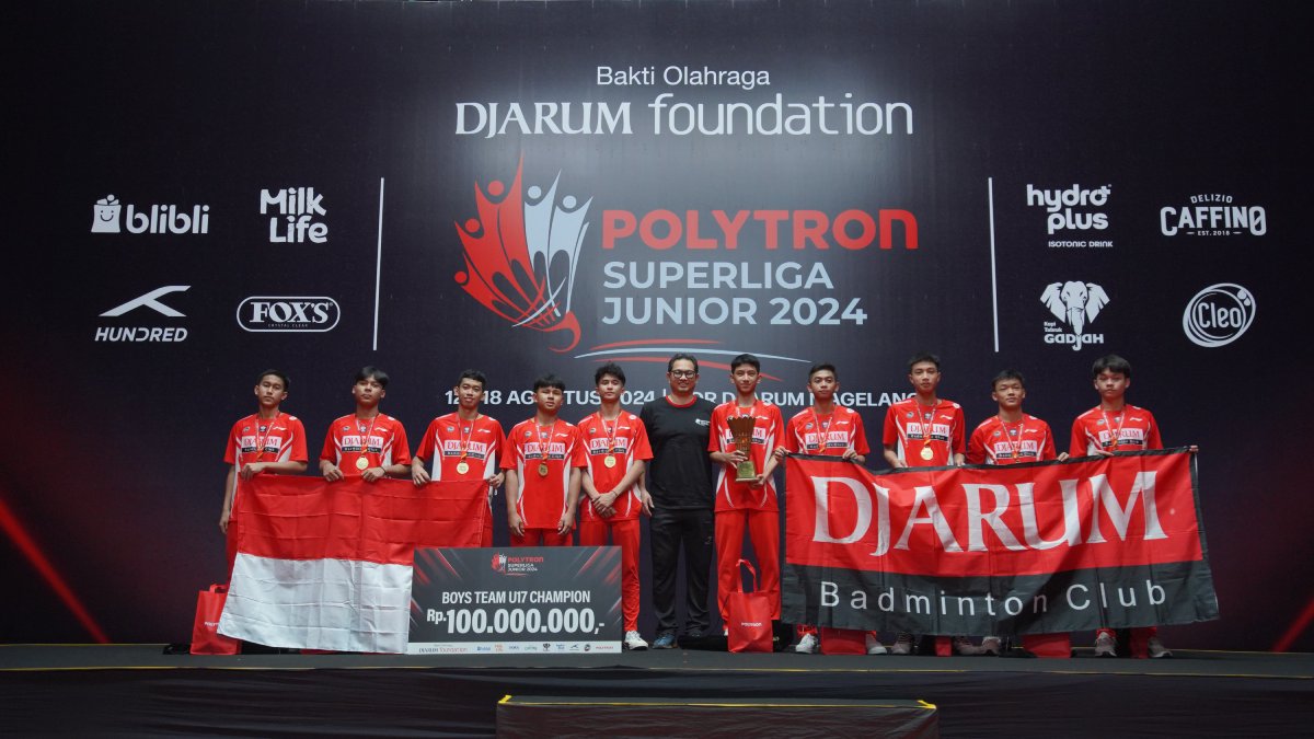 PB Djarum Bawa Pulang Piala Yuni Kartika dan Hariyanto Arbi di Ajang Polytron Superliga Junior 2024