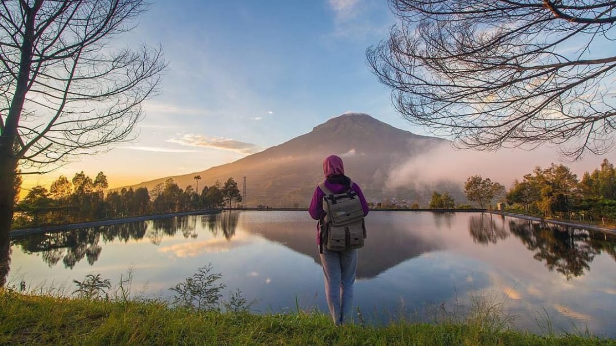 Cantiknya Pemandangan Gunung Di Objek Wisata Embung Kledung Temanggung!