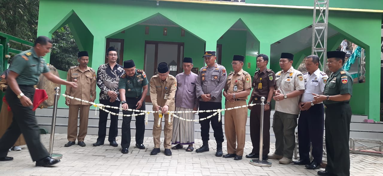 Hasil Karya Bakti TNI di Musala Baitul Makmur Bandongan Diresmikan Sekda