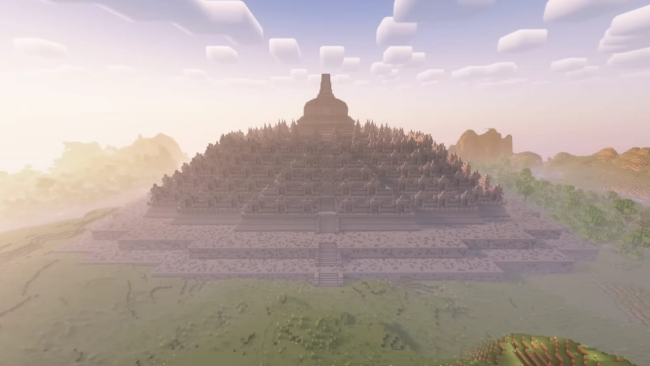 WOW! Buat Candi Borobudur di Minecraft, YouTuber Ini Dapat Hadiah Gratis Akses Masuk ke Borobudur Seumur Hidup