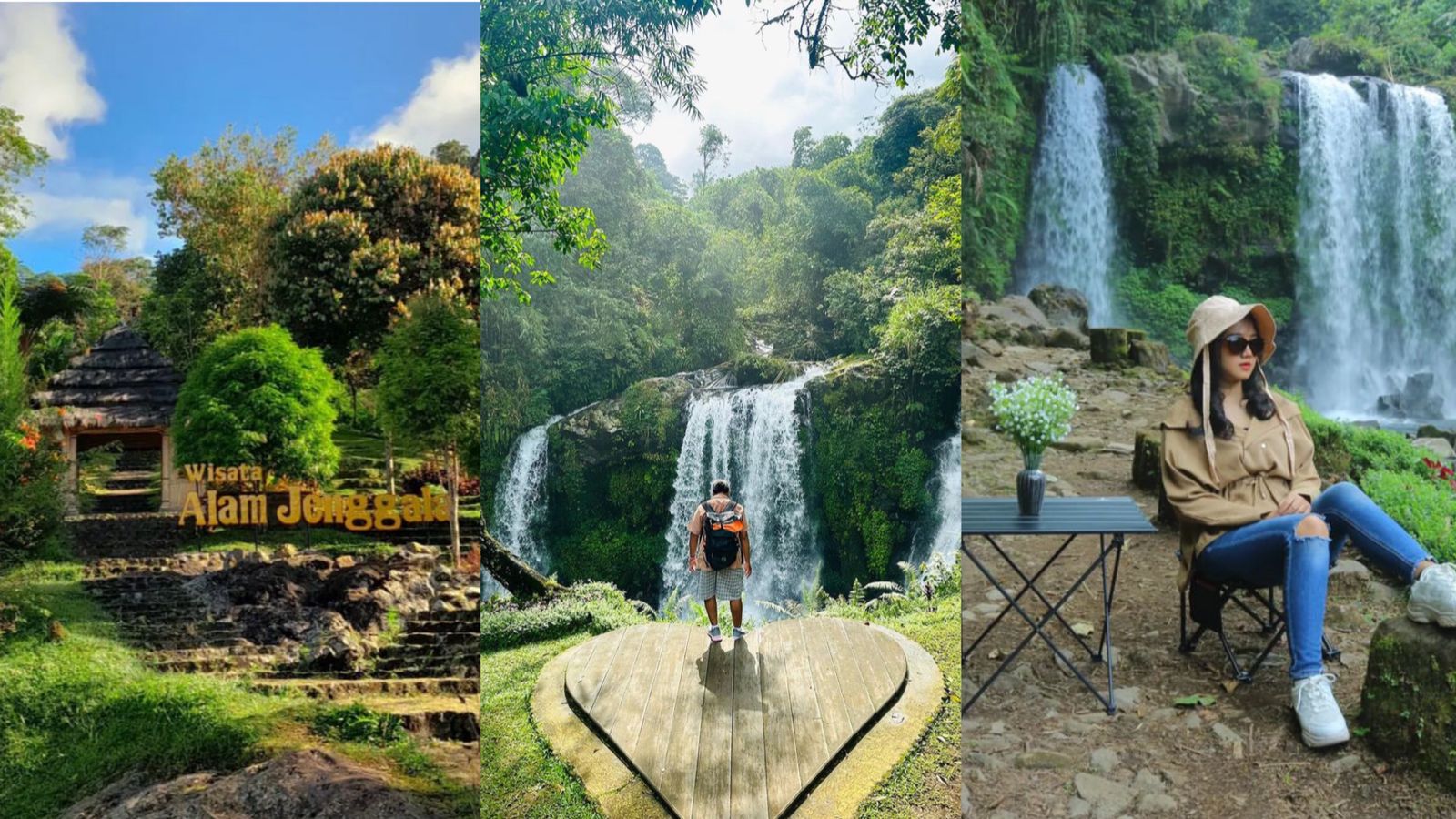 Wisata Alam Curug Jenggala di Banyumas, Saksikan Keindahan 3 Air Terjun Dari Dek Kayu Berbentuk Hati 