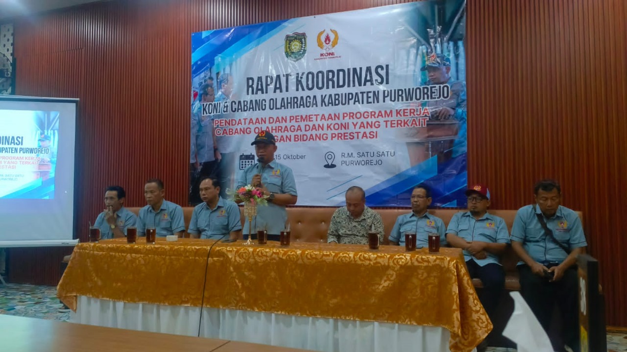 Gelar Rakor, KONI Purworejo Minta Seluruh Cabor Tertib Administrasi