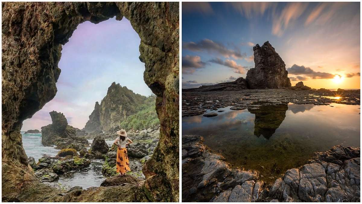 Menikmati Akhir Pekan Berburu Sunset di Pantai Watu Lumbung Gunungkidul, Tempat yang Pas untuk Bersantai