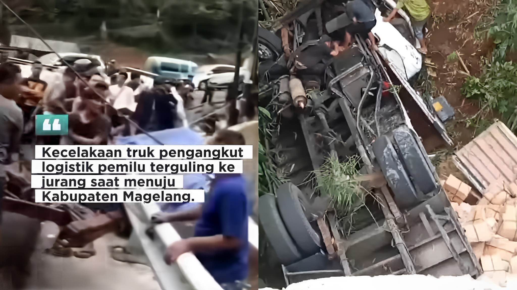 Apa Penyebab Kemacetan di Jambu Semarang? Truk Pengangkut Surat Suara Pemilu 2024 yang Terguling Alasannya