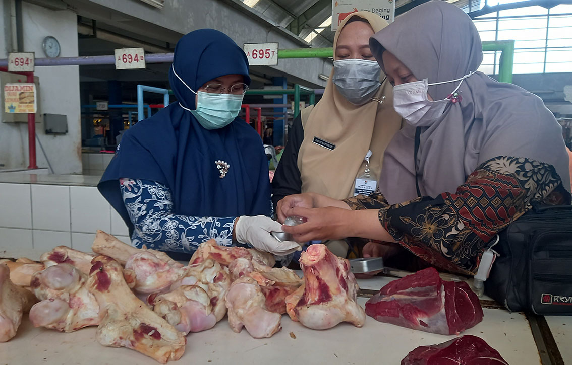 Petugas Temukan Kiloan Daging Busuk Dijual di Pasar Rejowinangun