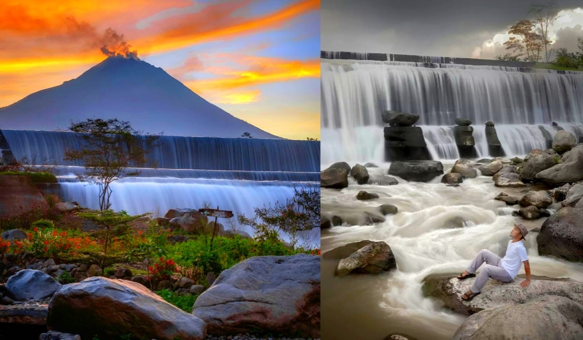 Daya Tarik Watu Nganten Sawangan Magelang: Sicantik yang Punya Pesona Air Terjun dan View Gunung Merapi