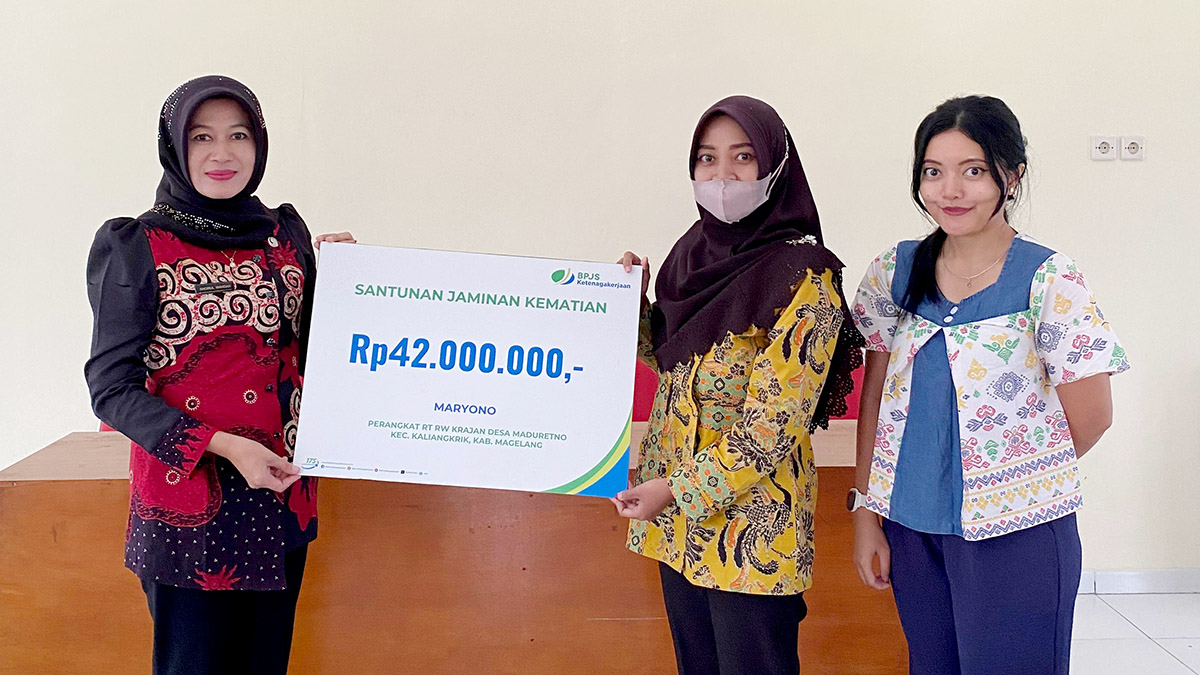 BPJS Ketenagakerjaan Magelang Kembali Salurkan Manfaat Program Jaminan Sosial di Kaliangkrik