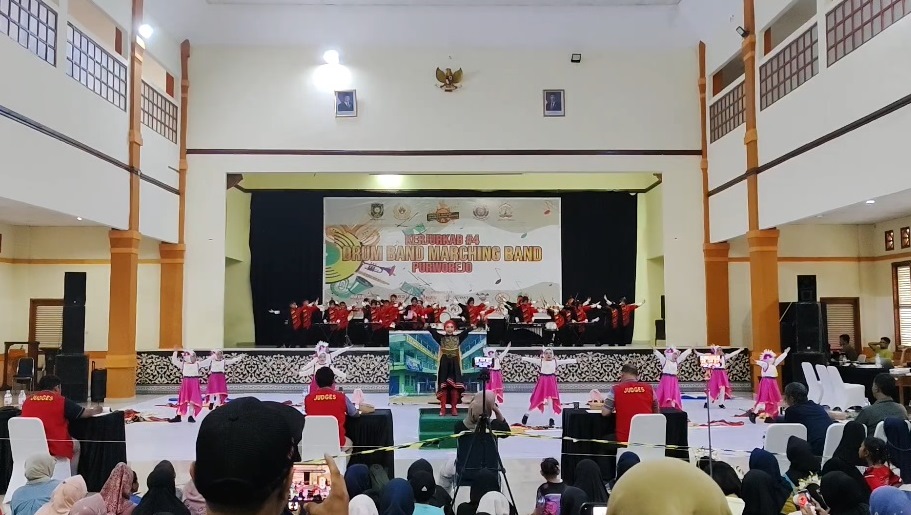 Puluhan Tim Adu Skill di Kejurkab #4 Drum Band dan Marching Band Purworejo
