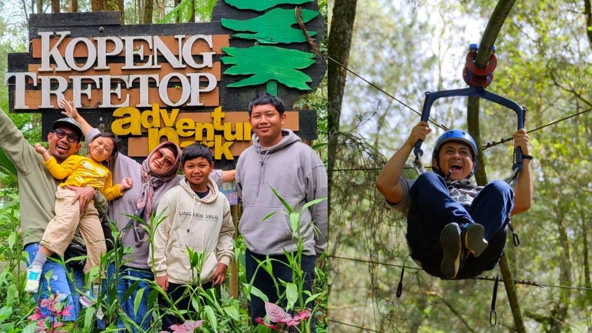 Mau Wisata Keluarga ? 4 Wahana Permainan di Kopeng Treetop Adventure Park Semarang Ini Dijamin Seru