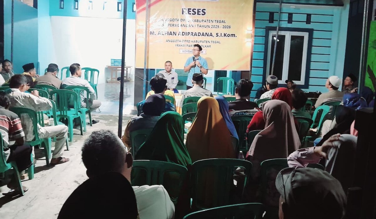 Reses di Bogares Lor Tegal, Alfian Dapat Keluhan Banjir, Warga Minta Drainase