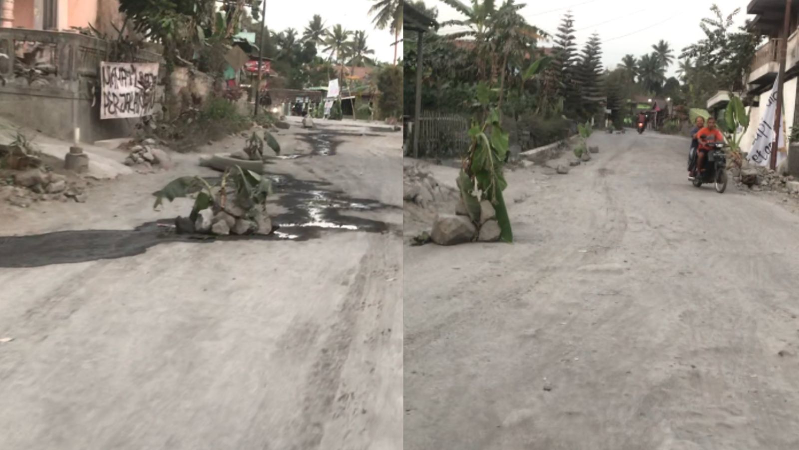 Masih Terus Berjuang, Warga Sucen Magelang Pasang Batu-batuan di Jalanan Agar Truk Pasir Tak Melintas