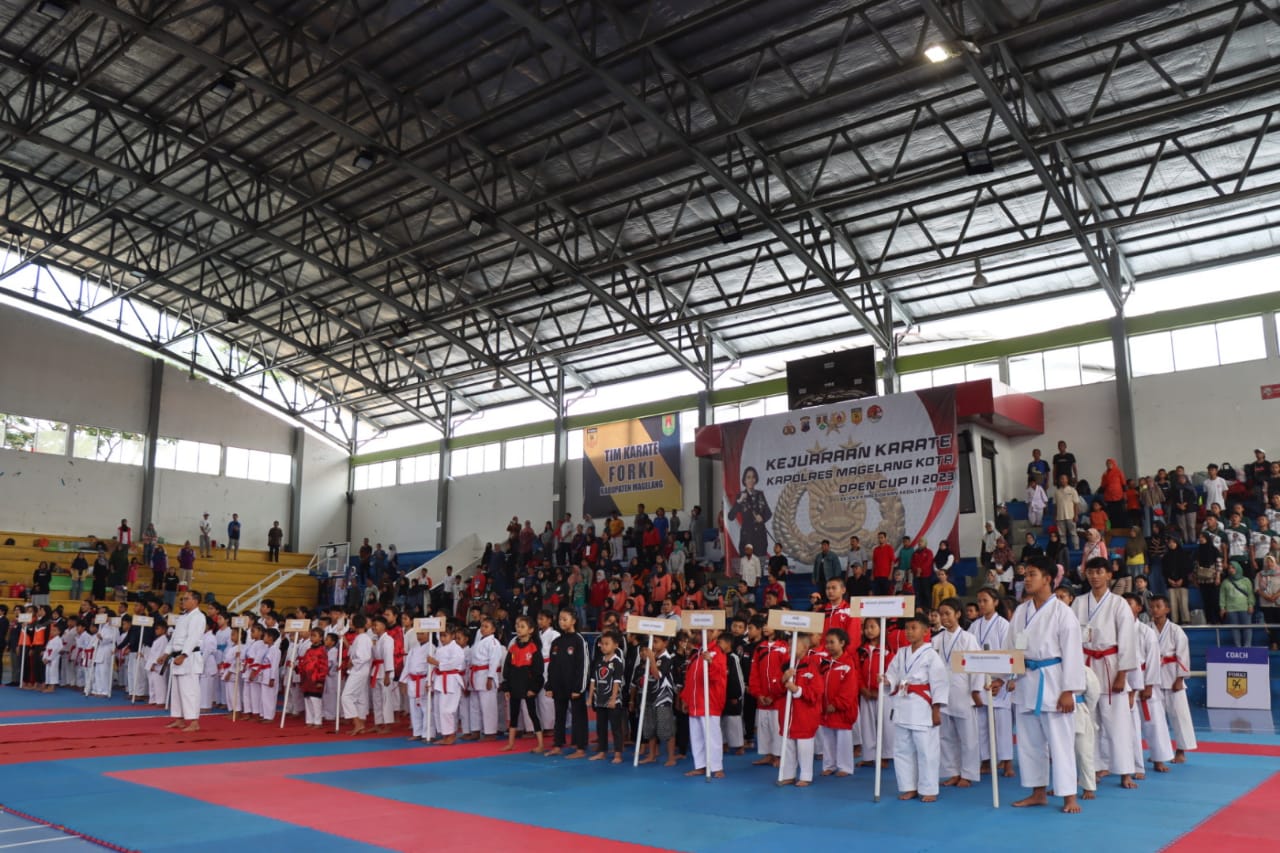 485 Peserta se-Eks Karesidenan Kedu Ikuti Kejuaraan Karate Kapolres Open Cup II 2023