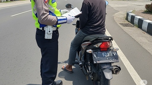 Hindari Tilang ETLE, Pengendara di Magelang Tutupi Plat Motor dengan Lakban