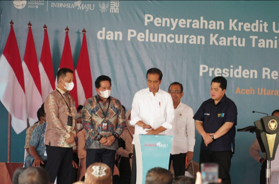 Dukung Ketahanan Pangan, Presiden Jokowi Luncurkan Kartu Tani Digital dan KUR BSI di Aceh