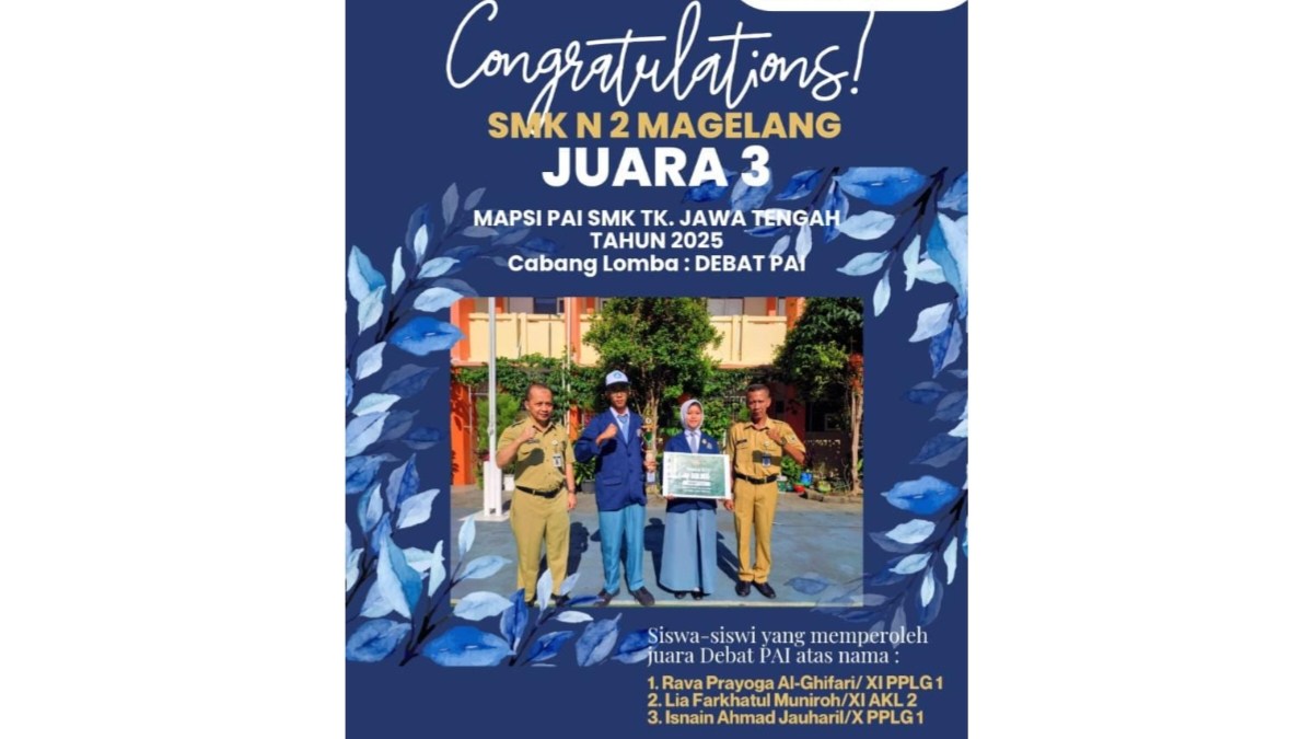 SMKN 2 Magelang Raih Juara 3 Lomba Debat MAPSI Jateng 2025