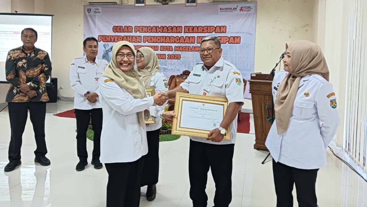 Tiga OPD dan Arsiparis Kota Magelang Raih Penghargaan Pengawasan Kearsipan Internal 2025