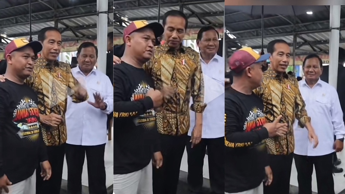 Warga Pose Foto Pakai 2 Jari dengan Jokowi di Bandongan, Prabowo Isyaratkan Jangan!