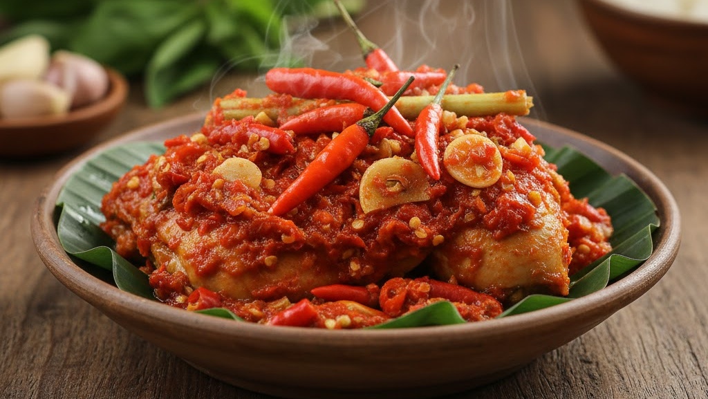 Resep Ayam Kukus Pedas, Cita Rasanya Berpadu dengan Satu