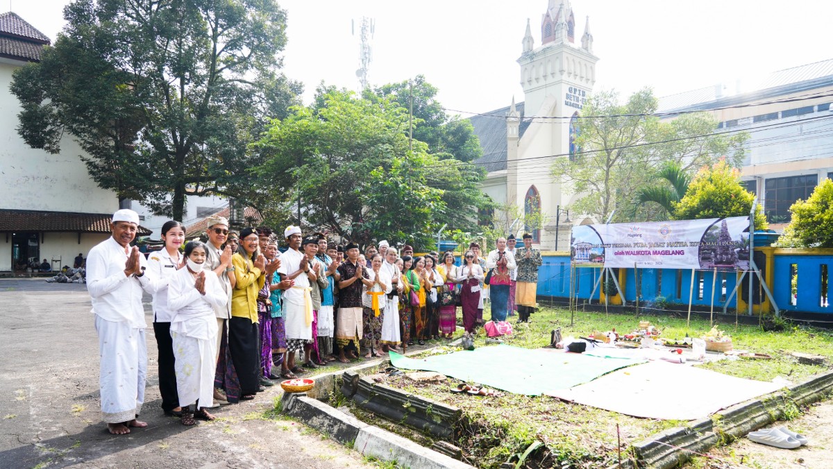 Lengkapi Alun-alun, Pembangunan Pura Jagat Natha Kukuhkan Kota Magelang Sebagai Kota Toleran