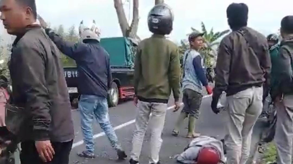 Adu Banteng Dengan Pickup, Pemotor di Wonosobo Kritis