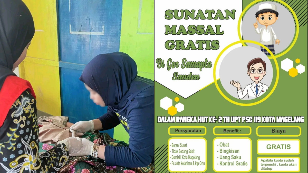 Dalam Rangka HUT ke-2, UPT PSC 119 Kota Magelang Gelar Sunatan Massal Gratis 17 Desember 2023 di Gor Samapta