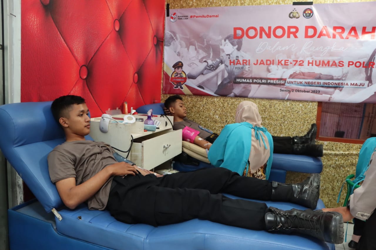 Sambut HUT Humas Polri, Polresta Magelang Gelar Donor Darah