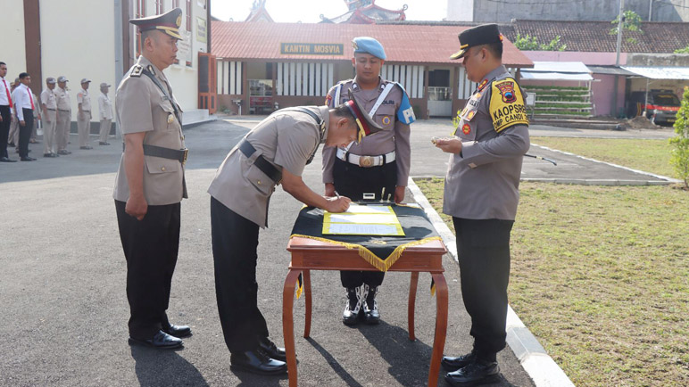 Sertijab Kabaglog Polres Magelang Kota, Kompol Ari Fajar Sugeng Gantikan Kompol Joko Hero Agustiono