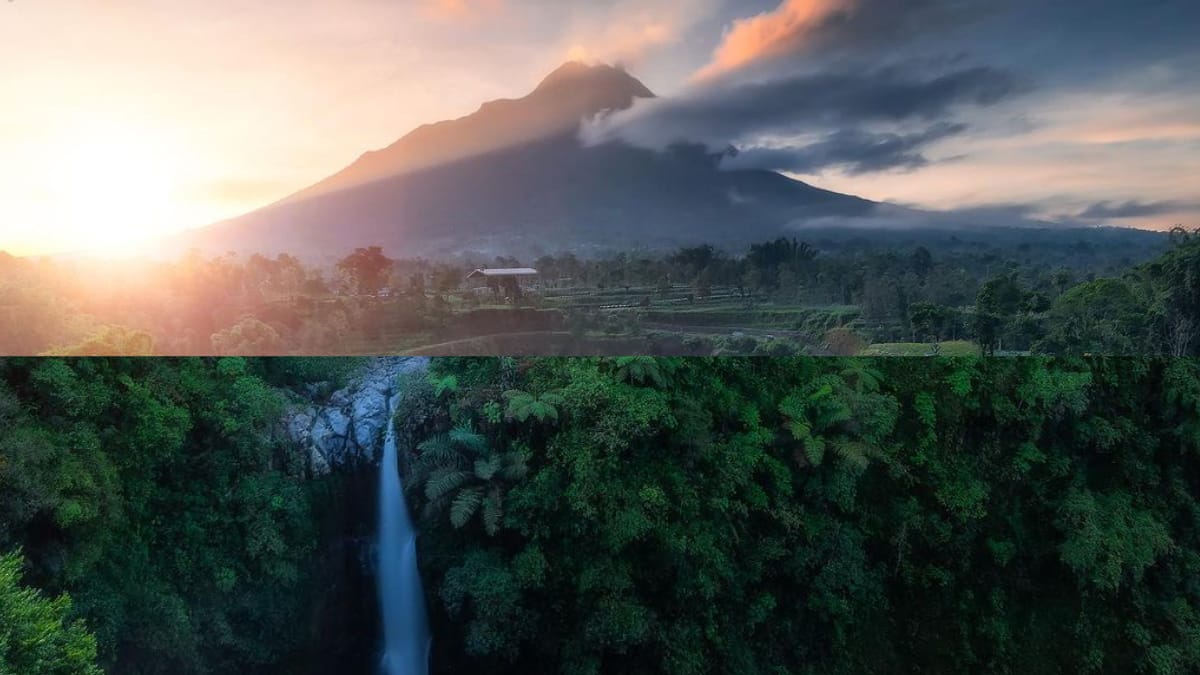 Indahnya Air Terjun Kedung Kayang, Air Terjun yang Diapit Gunung Merapi dan Gunung Merbabu