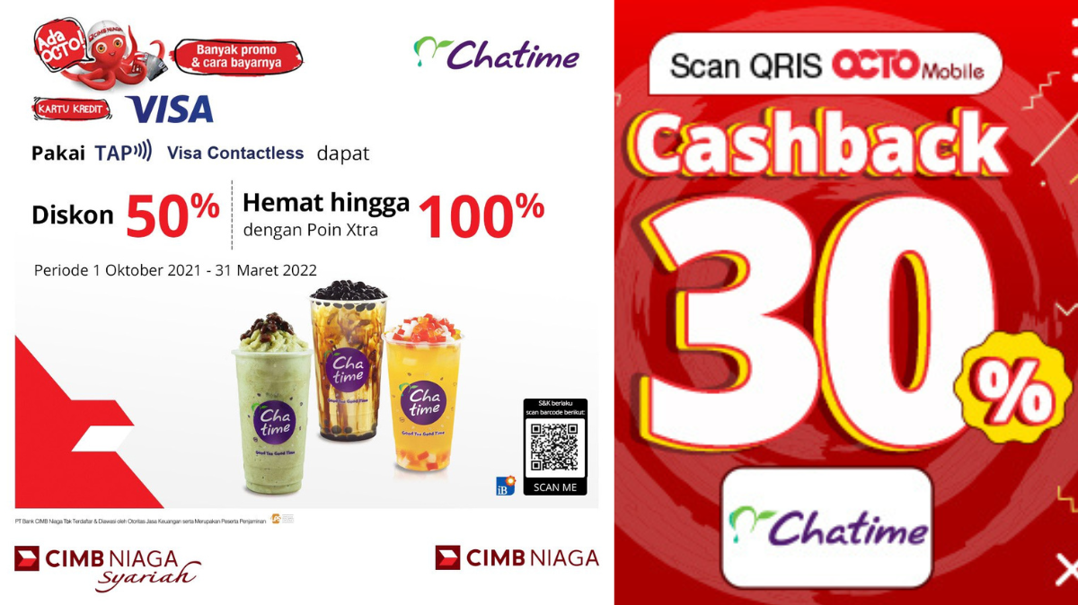 Beli Chatime Dapat Cashback 30% Pakai QRIS OCTO Mobile, Berlaku Sampai Desember 2023