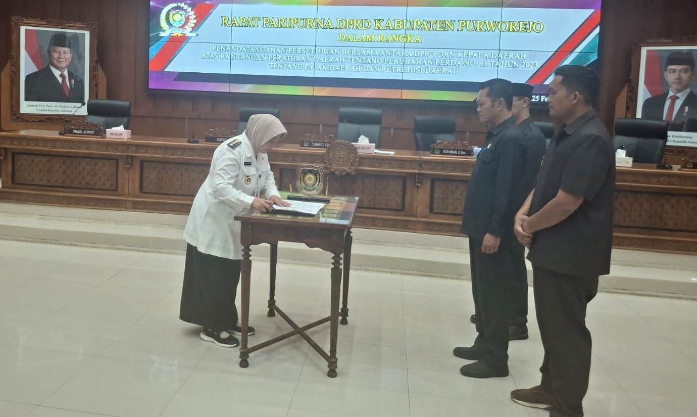DPRD dan Bupati Purworejo Sepakati Perubahan Perda Pajak dan Retribusi Daerah