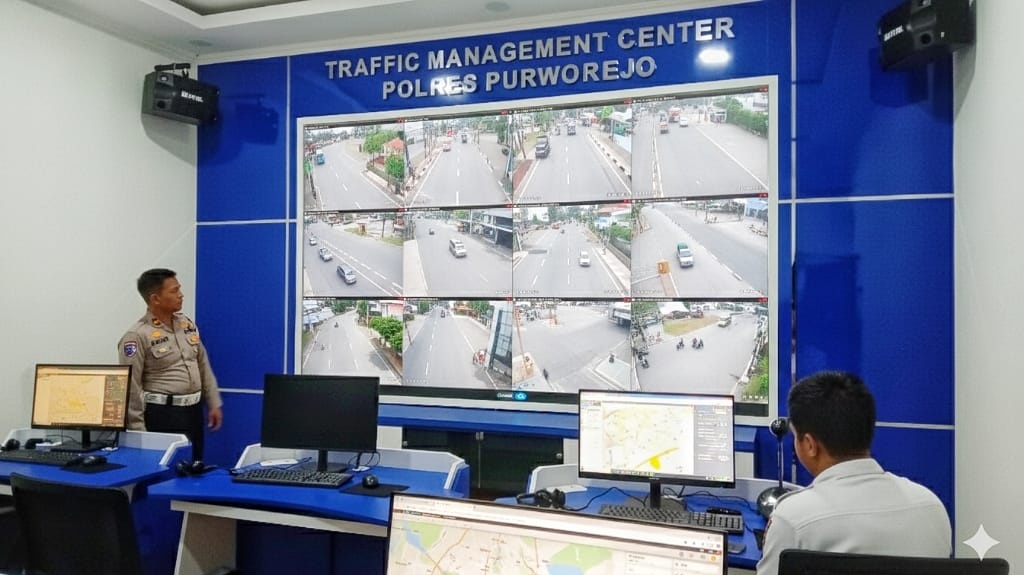 TMC Polres Purworejo Resmi Beroperasi, 11 Kamera CCTV Pantau Lalu Lintas 24 Jam