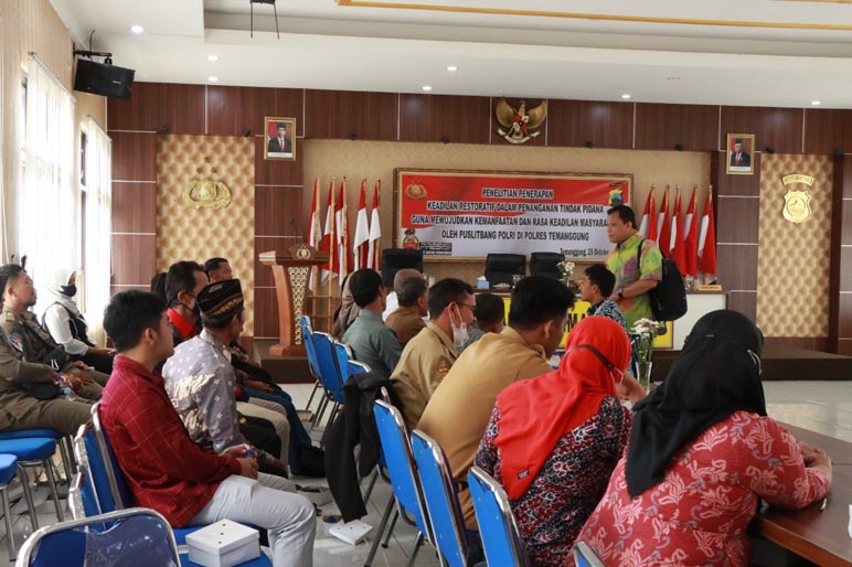 Responden Diimbau Angket Restorative Justice Diisi Sesuai Kejadian Nyata di Lapangan