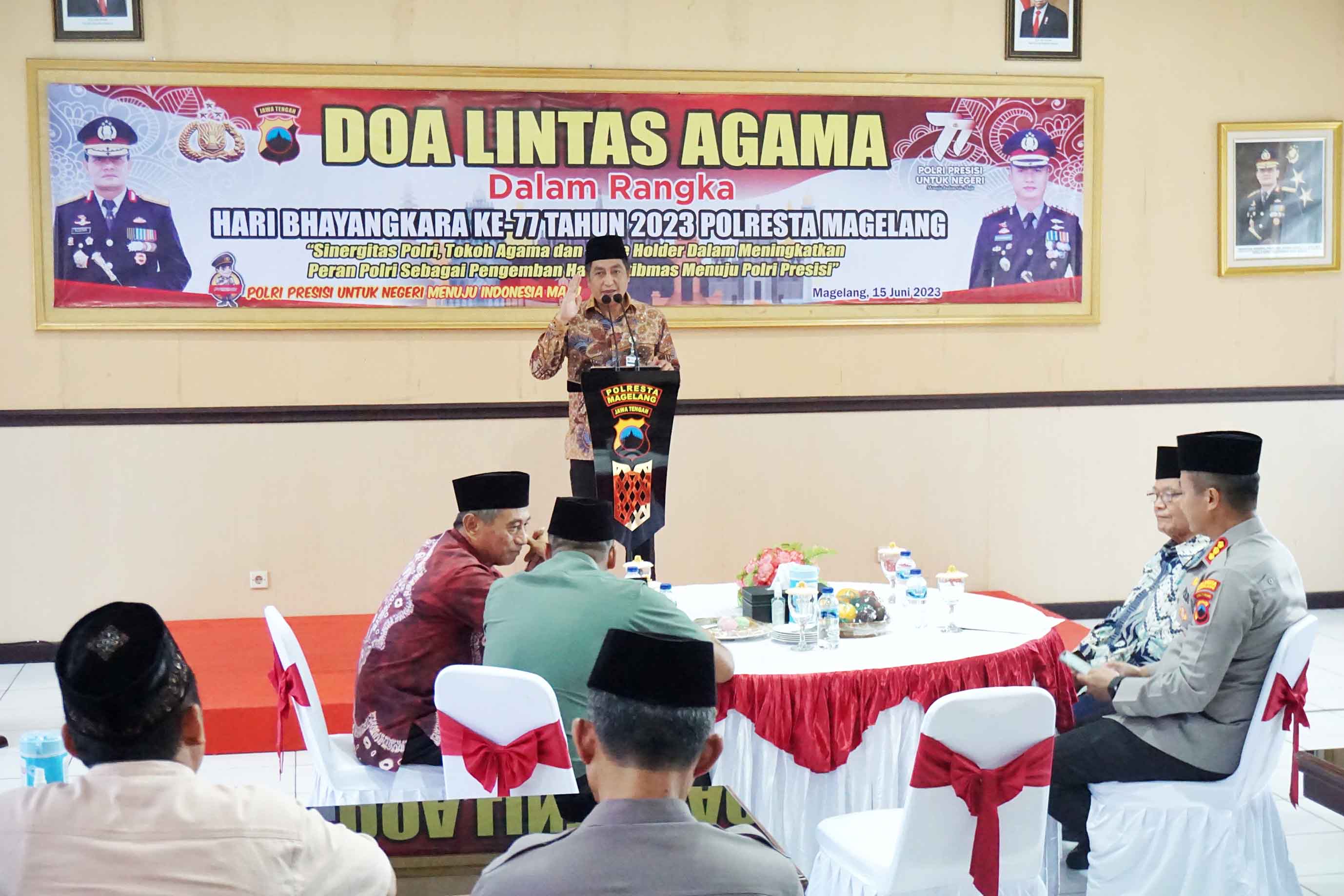 Hari Bhayangkara Ke-77, Polresta Magelang Gelar Doa Lintas Agama