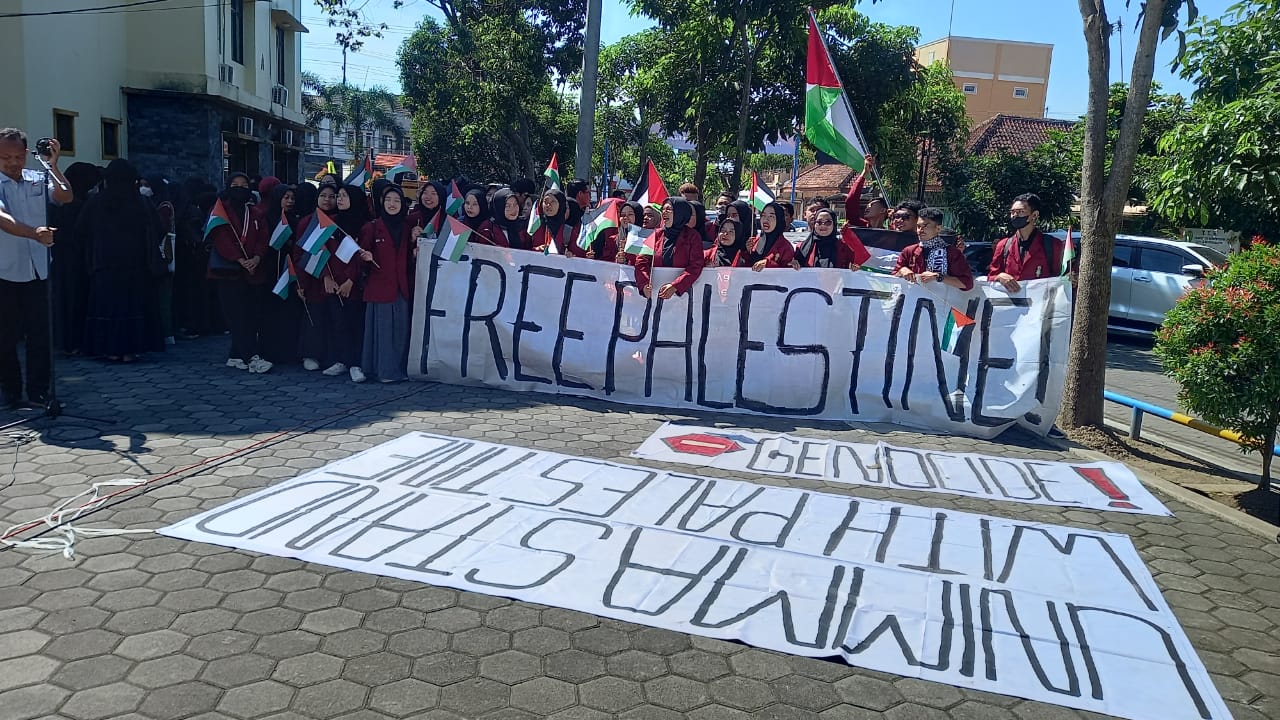 Civitas Akademika Universitas Muhammadiyah Magelang Gelar Aksi Damai Bela Palestina